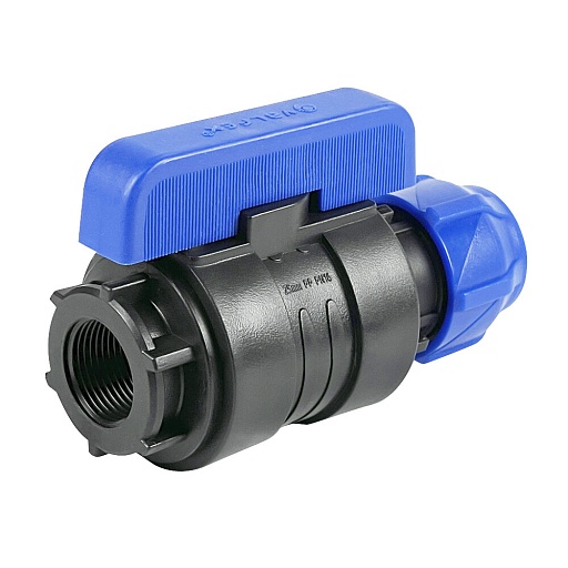 Кран шаровой ПНД Valfex компрессионный переходной 25х3/4 ВР(г)
