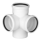 Крестовина Rehau Raupiano Plus d110х110х110 мм 87° пластиковая шумопоглощающая двухплоскостная для внутренней канализации Крестовина Rehau Raupiano Plus d110х110х110 мм 87° пластиковая шумопоглощающая двухплоскостная для внутренней канализации