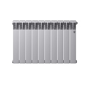 Радиатор биметаллический Royal Thermo 500 мм 10 секций 1" боковое подключение серебро