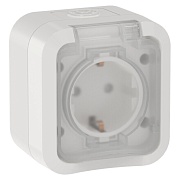 Розетка Tors TS320 накладная белая с крышкой (TS-R16-16-55-K01) Розетка Tors TS320 накладная белая с крышкой (TS-R16-16-55-K01)
