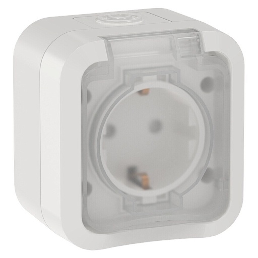 Розетка Tors TS320 накладная белая с крышкой (TS-R16-16-55-K01) Розетка Tors TS320 накладная белая с крышкой (TS-R16-16-55-K01)