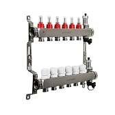 Коллекторная группа с расходомерами Sanext 1 ВР(г) х 6 выходов 3/4 НР(ш) ЕК х 1 ВР(г) Коллекторная группа с расходомерами Sanext 1 ВР(г) х 6 выходов 3/4 НР(ш) ЕК х 1 ВР(г)