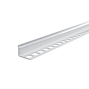 Профиль ПВХ для кафельной плитки внутренний 10 мм 2,7 м светло-серый глянец