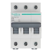 Автоматический выключатель модульный Systeme Electric City9 Set 3P 16А тип C 4,5 кА 230 В (C9F34316)