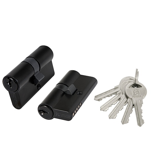 Цилиндр Fuaro 100 ZA 70 35х35 мм ключ/ключ черный Цилиндр Fuaro 100 ZA 70 35х35 мм ключ/ключ черный