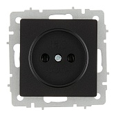 Розетка IEK Brite РС10-1-0-БрЧ встраиваемая черная (BR-R10-10-K02)