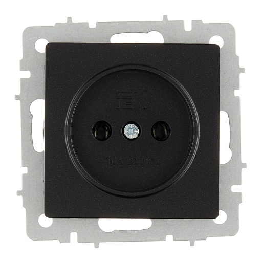 Розетка IEK Brite РС10-1-0-БрЧ встраиваемая черная (BR-R10-10-K02) Розетка IEK Brite РС10-1-0-БрЧ встраиваемая черная (BR-R10-10-K02)