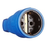 Розетка штепсельная Svet одинарная с заземлением IP20 синяя Розетка штепсельная Svet одинарная с заземлением IP20 синяя