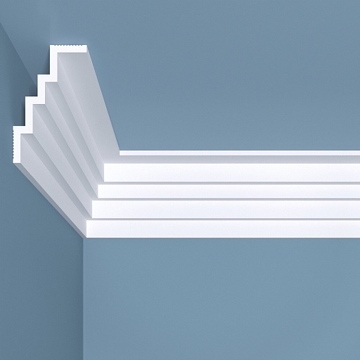Плинтус потолочный из экополимера ударопрочный 50х80х2000 мм Bello Deco XPS К17