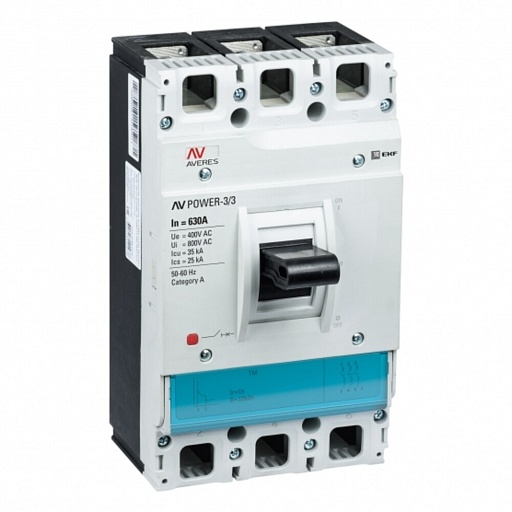 Автоматический выключатель в литом корпусе EKF Averes AV Power-3/3-TR 3P 630А 50 кА 690 В (mccb-33-630-TR-av) Автоматический выключатель в литом корпусе EKF Averes AV Power-3/3-TR 3P 630А 50 кА 690 В (mccb-33-630-TR-av)