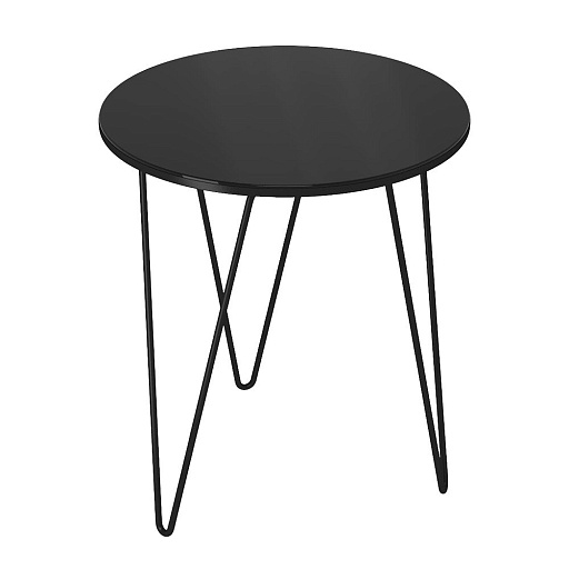 Журнальный столик круглый черный муар Sheffilton SHT-CT27