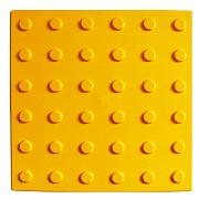 Тактильная плитка ТПУ конус в ряд 300х300х6,5 мм желтая
