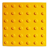 Тактильная плитка ТПУ конус в ряд 300х300х6,5 мм желтая