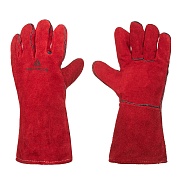 Краги кожаные для сварщика Delta Plus бордовые 10 (XL) Краги кожаные для сварщика Delta Plus бордовые 10 (XL)