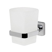 Стакан для ванной WasserKraft Dill с держателем стекло матовый/металл хром (K-3928) Стакан для ванной WasserKraft Dill с держателем стекло матовый/металл хром (K-3928)