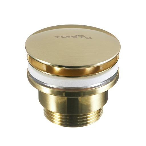 Донный клапан Tokito клик-клак 1 1/4 золото (TOK-SHI-64KIN)