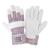 Перчатки спилковые комбинированные утепленные серые 10 (XL) Перчатки спилковые комбинированные утепленные серые 10 (XL)