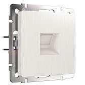 Розетка компьютерная Werkel встраиваемая перламутровая рифленая RJ45 (a051190)