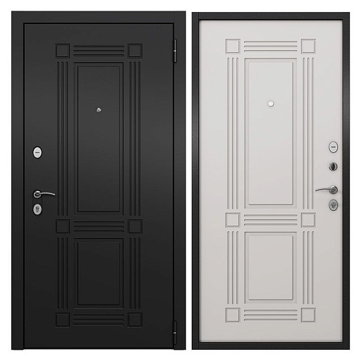 Дверь входная Buldoors Home Eco правая черный матовый - эмаль молоко 860х2050 мм