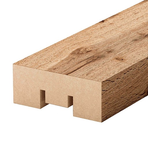 Декоративная рейка МДФ 40х16х2700 мм пекан Stella Декоративная рейка МДФ 40х16х2700 мм пекан Stella