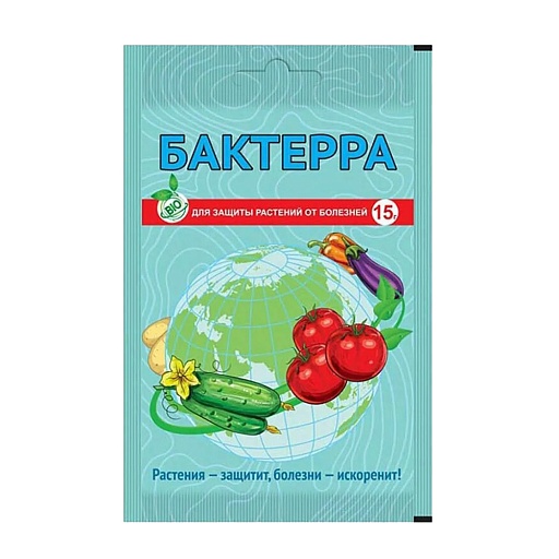 Средство для защиты растений от болезней Ваше хозяйство Бактерра 15 г Средство для защиты растений от болезней Ваше хозяйство Бактерра 15 г