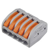 Клемма на 5 проводов Wago 222-415 0,08-2,5 кв. мм с рычажками без пасты (5 шт.) Клемма на 5 проводов Wago 222-415 0,08-2,5 кв. мм с рычажками без пасты (5 шт.)