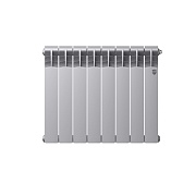 Радиатор биметаллический Royal Thermo 500 мм 8 секций 1" боковое подключение серебро