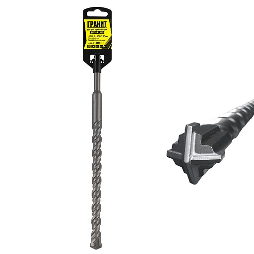 Бур SDS-plus Гранит Quadro-X 18х250х300 мм (418300) Бур SDS-plus Гранит Quadro-X 18х250х300 мм (418300)