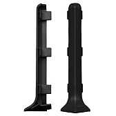 Угол наружный 80 мм черный для алюминиевого плинтуса (2 шт.)