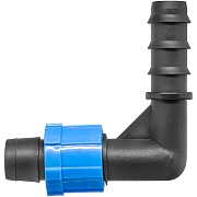 Соединитель для капельной трубки уголок 16 мм переходной MasterProf пластиковый (ДС.071481)