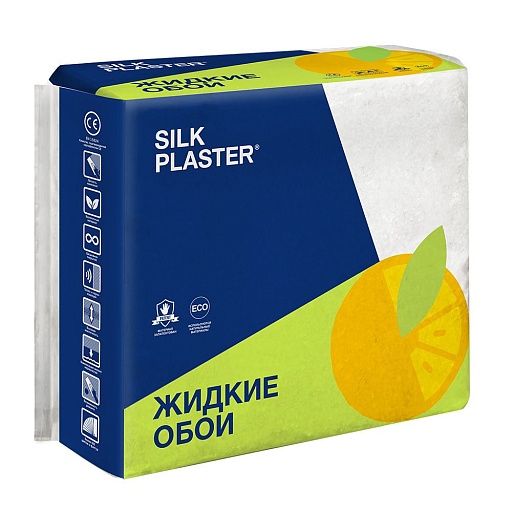 Жидкие обои Silk Plaster Оптима 058 оранжевые 0,855 кг