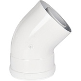 Отвод коаксиальный Rommer d60/100 мм 45° комплект Отвод коаксиальный Rommer d60/100 мм 45° комплект