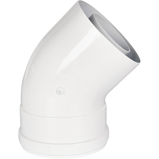 Отвод коаксиальный Rommer d60/100 мм 45° комплект Отвод коаксиальный Rommer d60/100 мм 45° комплект
