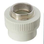 Муфта полипропиленовая FV-Plast 50 мм х 1 1/2 ВР(г) под ключ серая (217050)