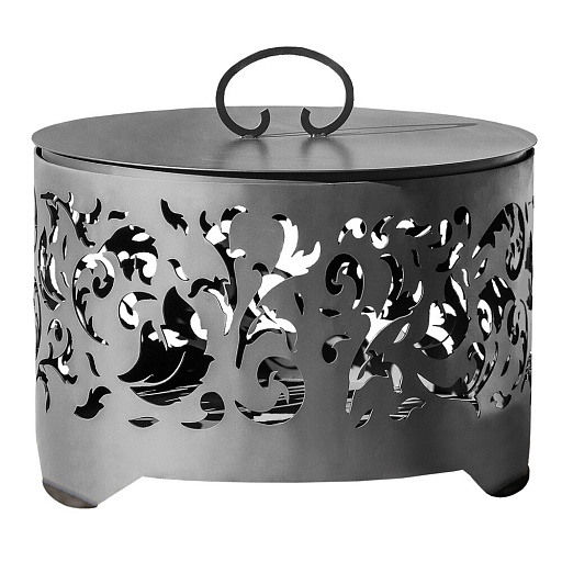 Чаша костровая Узор 500 мм плоское дно 4 ножки Чаша костровая Узор 500 мм плоское дно 4 ножки