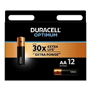 Батарейка Duracell OPTIMUM (Б0056028) АА пальчиковая LR6 1,5 В (12 шт.)