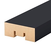 Декоративная рейка МДФ 40х16х2700 мм black edition Stella Декоративная рейка МДФ 40х16х2700 мм black edition Stella