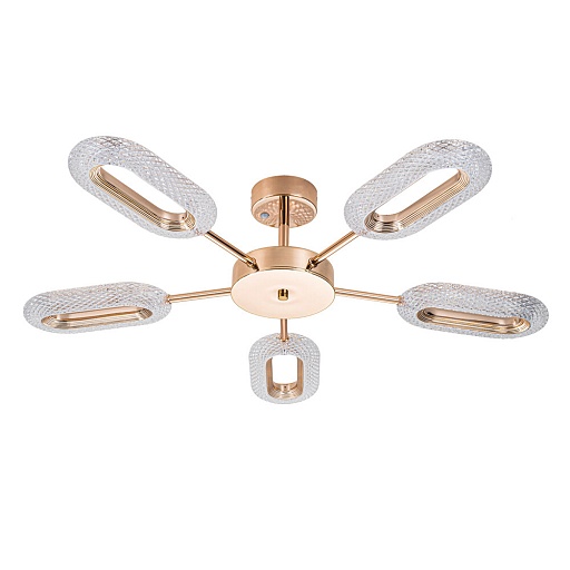 Люстра светодиодная потолочная Arte Lamp Ovale 51 Вт 3000-6500К 7 кв.м (A2489PL-5GO)