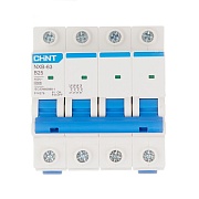 Автоматический выключатель модульный Chint NXB-63 4P 25А тип B 6 кА 400 В (814276)