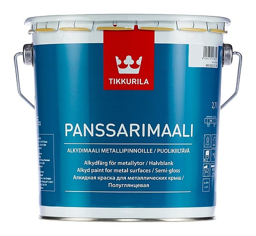 Эмаль для металлических крыш Tikkurila Panssarimaali основа С полуглянцевая