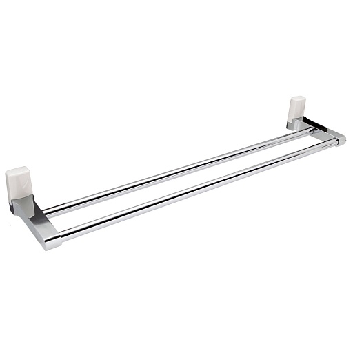Полотенцедержатель WasserKraft Leine K-5000 White 635 мм двойной на шуруп пластик/металл хром (K-5040W) Полотенцедержатель WasserKraft Leine K-5000 White 635 мм двойной на шуруп пластик/металл хром (K-5040W)