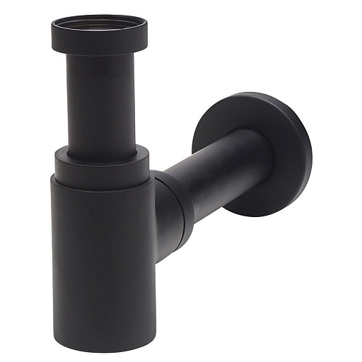 Сифон для раковины Wirquin Linies Mini 1 1/4х32 мм без выпуска с отводом черный (30722857)