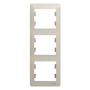 Рамка Systeme Electric Glossa трехместная молочная (GSL000907)