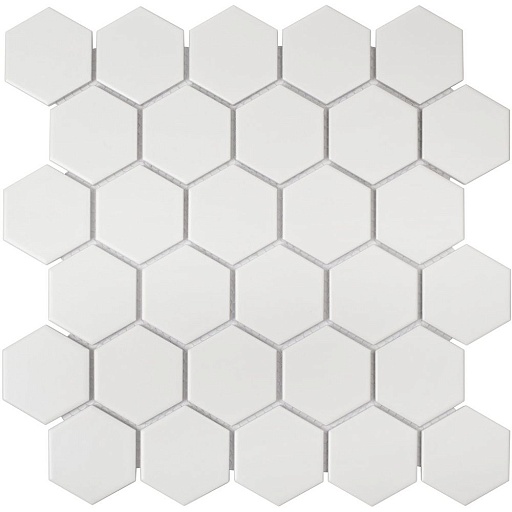 Мозаика Starmosaic Hexagon small белая керамическая 282х272х6 мм матовая Мозаика Starmosaic Hexagon small белая керамическая 282х272х6 мм матовая