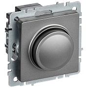 Диммер IEK Brite СС10-1-0-БрС встраиваемый сталь поворотно-нажимной (BR-D20-0600-K46)