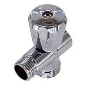 Вентиль латунный СТМ 1/2 НР(ш) х 1/2 НР(ш) х 3/4 ВР(г) для подключения бытовой техники хром (CV301234)