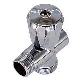 Вентиль латунный СТМ 1/2 НР(ш) х 1/2 НР(ш) х 3/4 ВР(г) для подключения бытовой техники хром (CV301234)