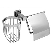 Держатель для туалетной бумаги WasserKraft Lippe с крышкой металл/пластик хром (K-6559)
