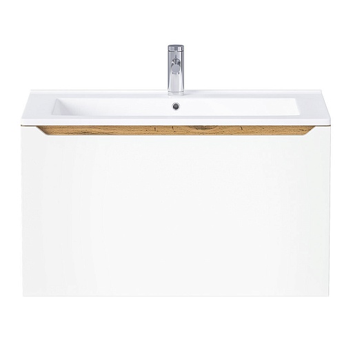 Тумба под раковину Маркастрой Line 85 см подвесная дуб вотан/белая (Ц0000041930)