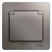 Розетка Systeme Electric Glossa встраиваемая платина со шторками с крышкой (GSL001246) Розетка Systeme Electric Glossa встраиваемая платина со шторками с крышкой (GSL001246)